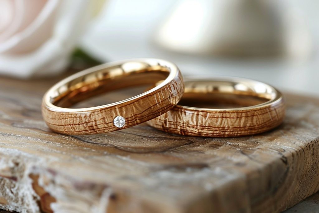 Les alliances en bois : un choix naturel et élégant pour célébrer l’amour