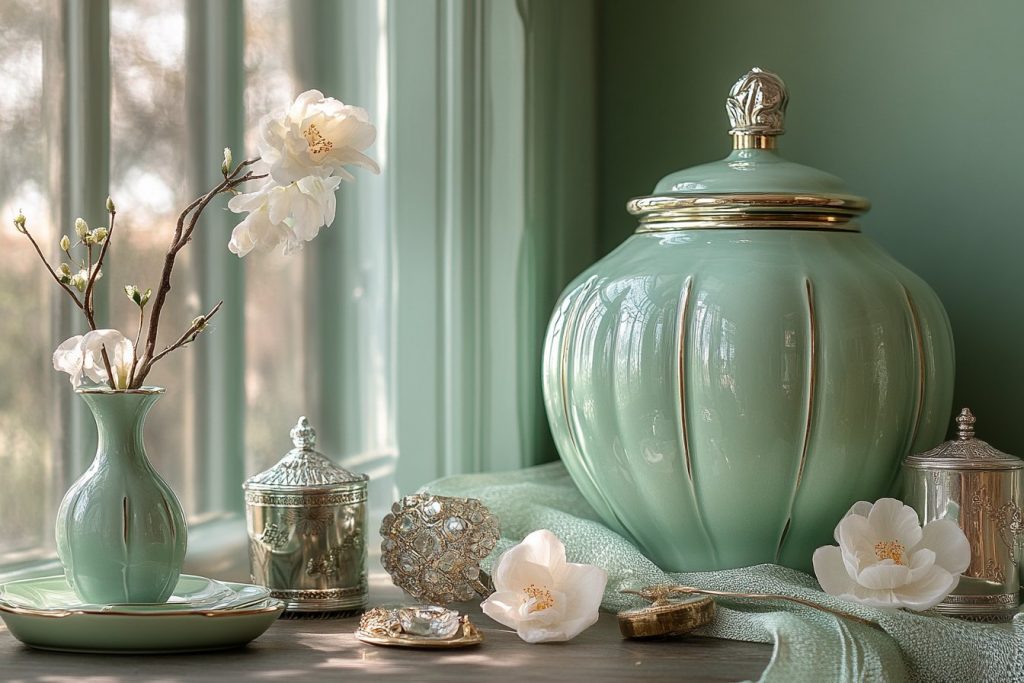 L’art de marier le vert d’eau avec des accessoires élégants