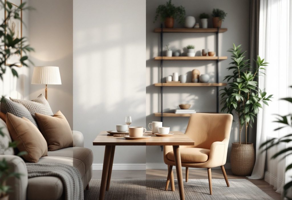 Tableau en 4 parties : donnez vie à votre intérieur