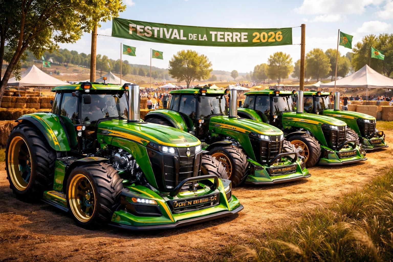découvrez le festival de la terre 2026, mettant en vedette une exposition unique de tracteurs sportifs john deere tunés pour les passionnés d'agriculture et de performance.