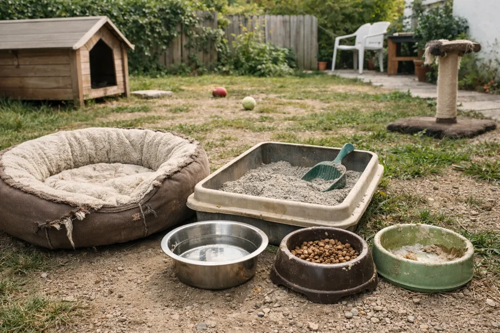 Le panier, la litière, la gamelle : ce qui s’use et ce qui dure